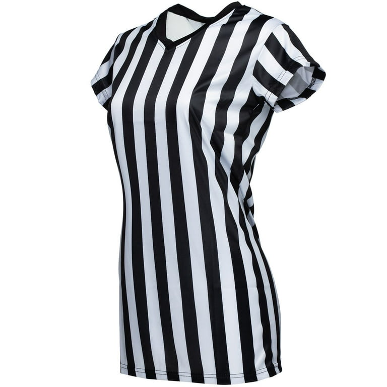  Women Official Referee Jerseys Shirt Black & White