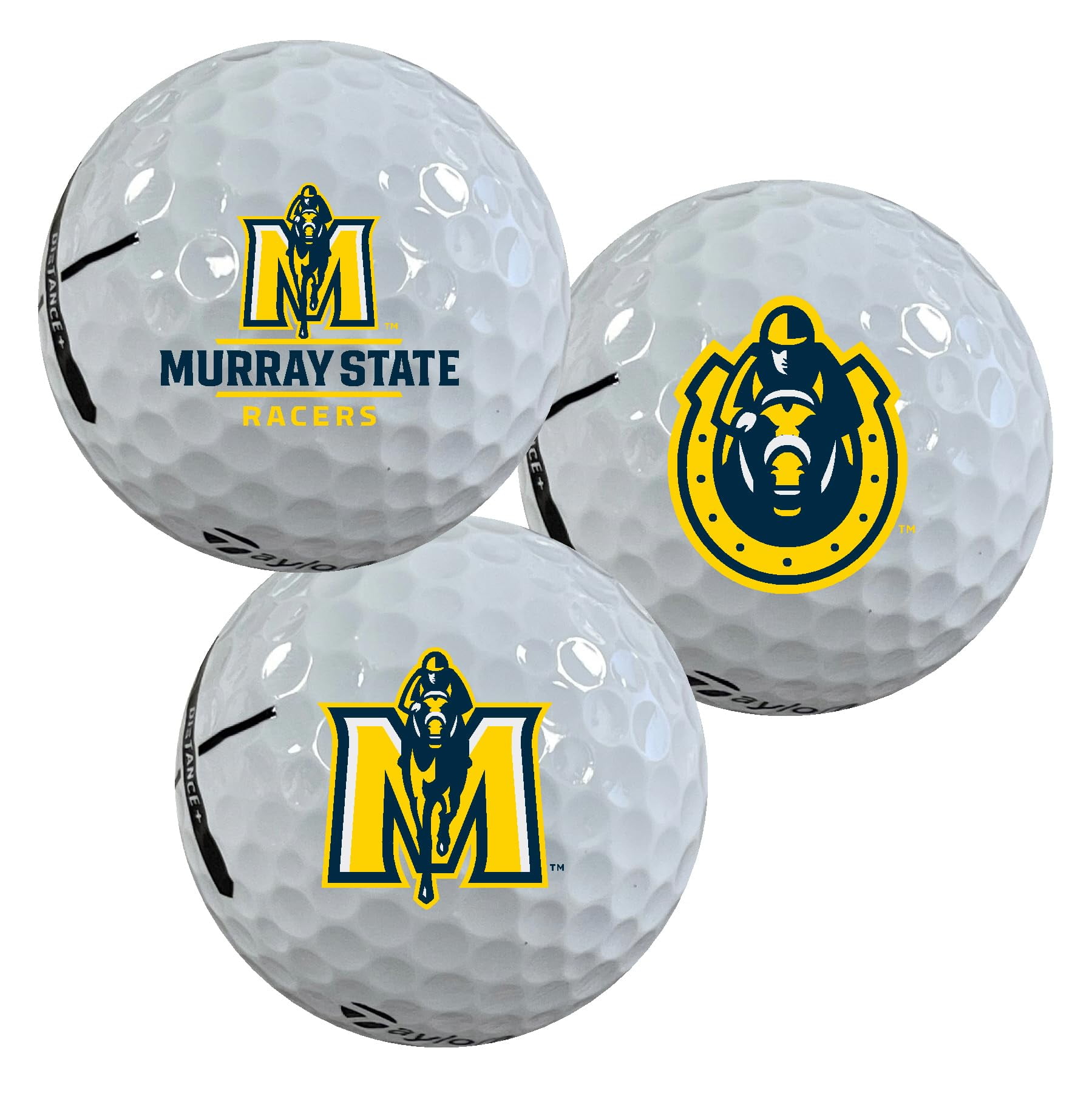 Murray State University Racers Logo Edition Taylormade Distance+ Golf Balls 12-Pack (Dozen)