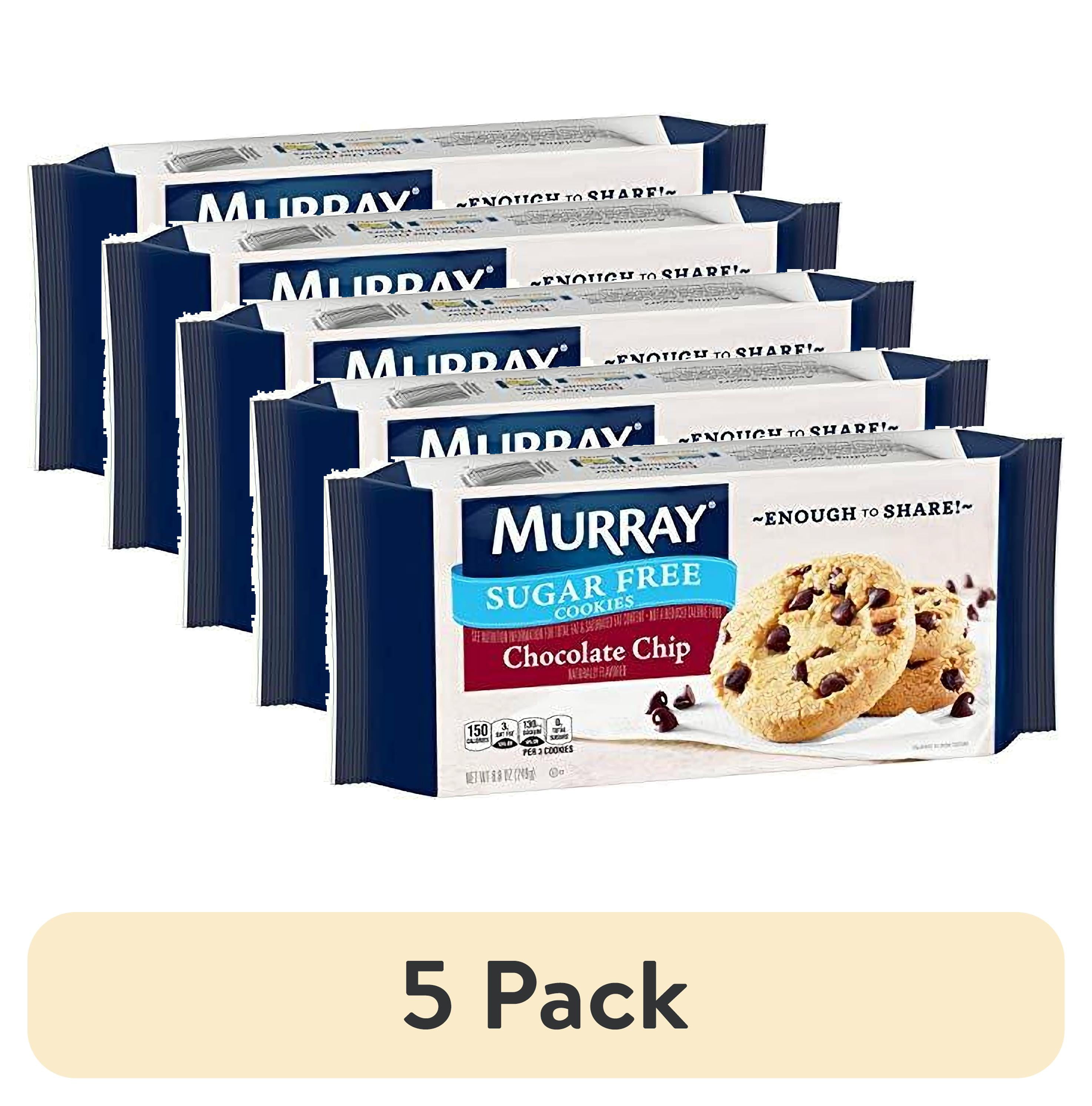 (5 pack) Murray Sugar Free Cookies, Chocolate Chip, 8.8 Ounce Tray