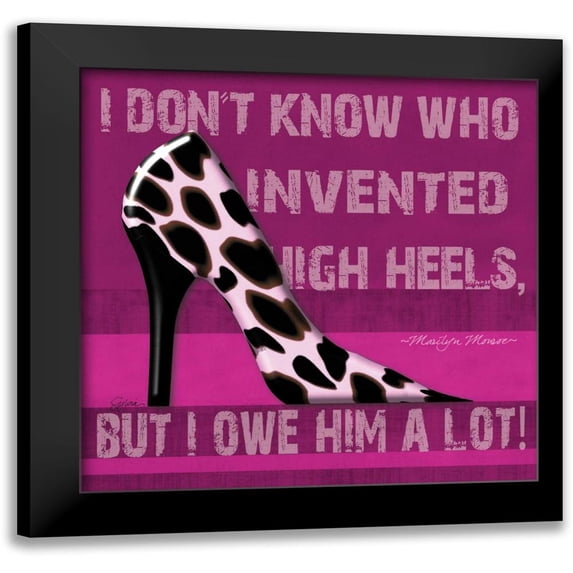 Murray, Sylvia 12x12 Black Modern Framed Museum Art Print Titled - Cheetah Shoe