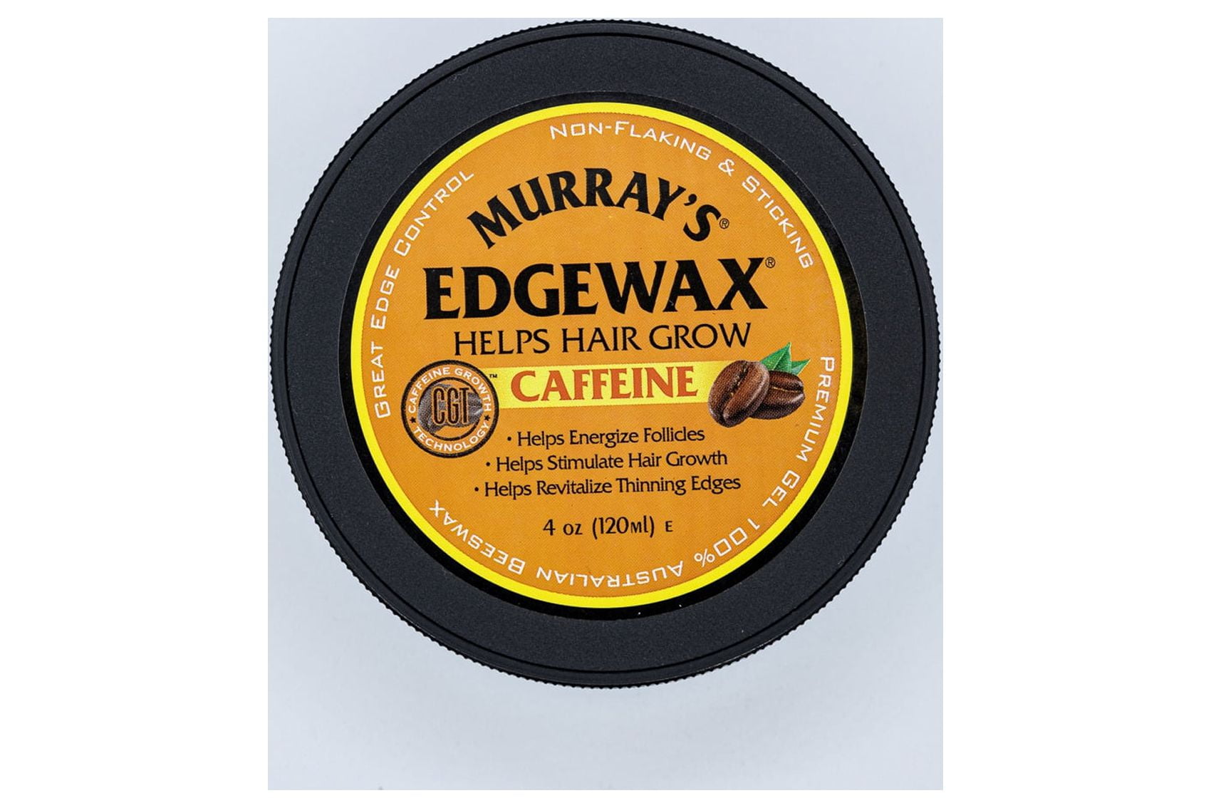 Murray's Caffeine Edgewax Gel, 4oz., Stimulate Hair Growth, NonFlaking