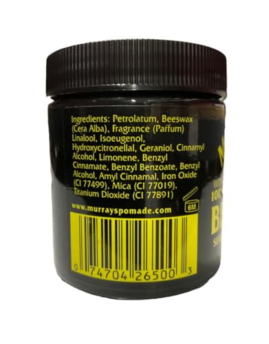 Murrays Black Beeswax 3.5 Ounce Jar (103ml) (6 Pack)