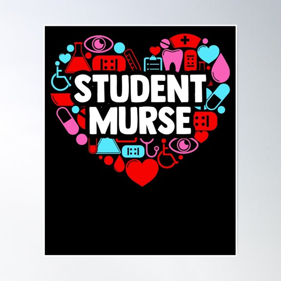 Murse Nurse A Nursing School Student Clinicals Lover Poster Wall Art, Modern Wall Decor, 8x12 UNFRAMED