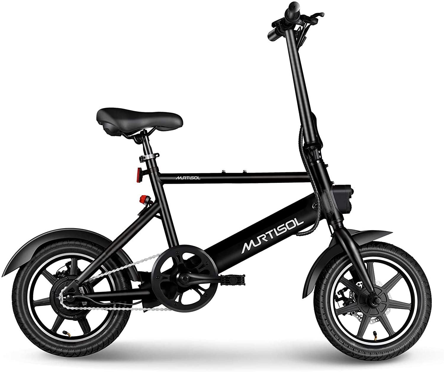 Murtisol 14 In. Electric Bicycles E-bike for Adult Aluminum Ebike Folding  Bike 6AH Hidden Large Lithium Battery, 3 Digital Adjustable Speed, Foldable  Handle Removable Battery Pedal Assist Power - Walmart.com