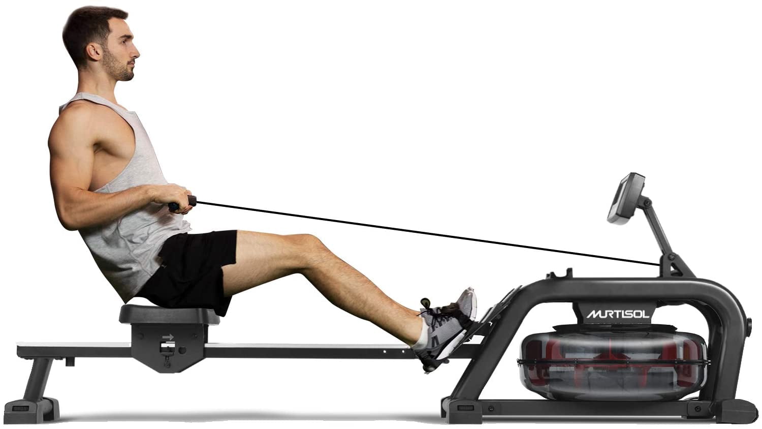 Water Rowing Trainer Murtisol Compact Water Rowing Machine, Indoor Trainer, No Electricity ...
