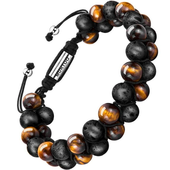 Murtoo Bead Chakra Double-layered Healing Yoga Crystals Bead Natural Stone Bracelets for Men and Women