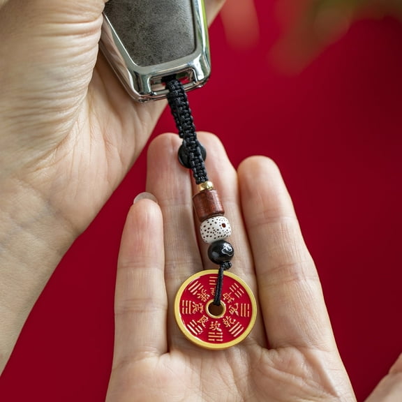 Murtoo Buddhist Blessing Keychain Set – Peace, Wealth, and Protection Amulets for Car, Bag, or Home Decor