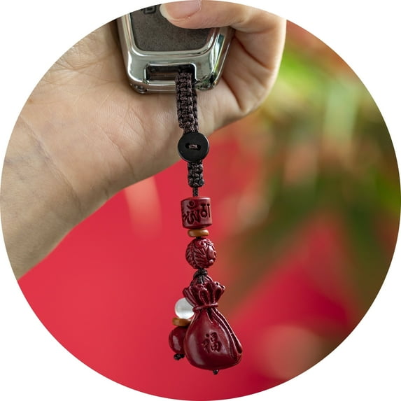 Murtoo Buddhist Blessing Keychain Set – Peace, Wealth, and Protection Amulets for Car, Bag, or Home Decor