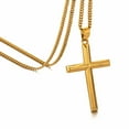 thumbnail image 1 of Murtoo Cross Necklace for Men, Stainless Steel Mens Necklace with Cross Pendant, Cross Necklace Simple Jewelry Gift for Men Women, 18/20/22/24+2 inch, 1 of 7