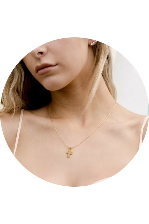 Elegant Gold Plated Cross Necklace Collection with Sparkling Crystal Accents – Timeless Faith-Inspired Jewelry for Everyday Wear