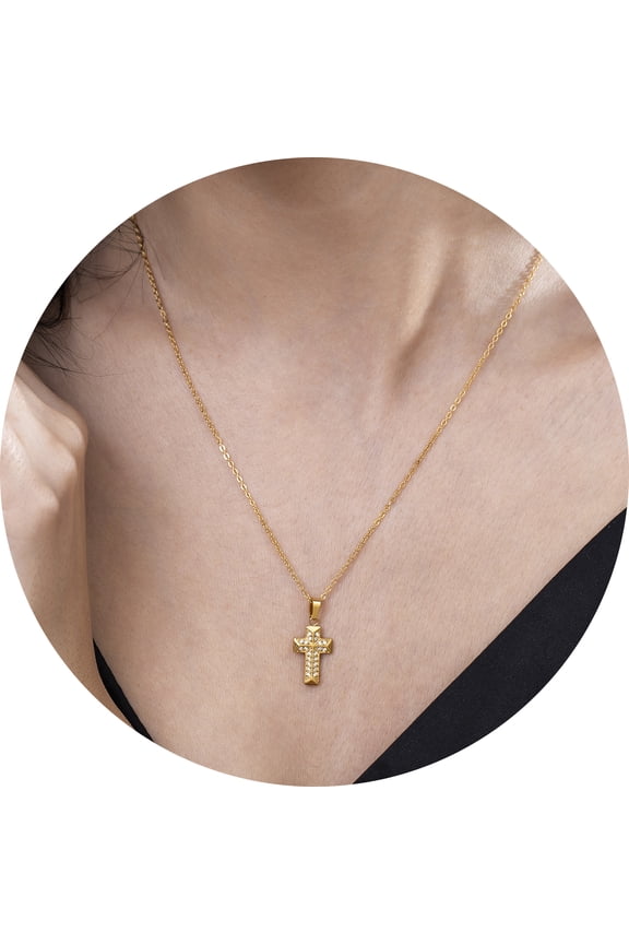 Elegant Gold Plated Cross Necklace Collection with Sparkling Crystal Accents – Timeless Faith-Inspired Jewelry for Everyday Wear