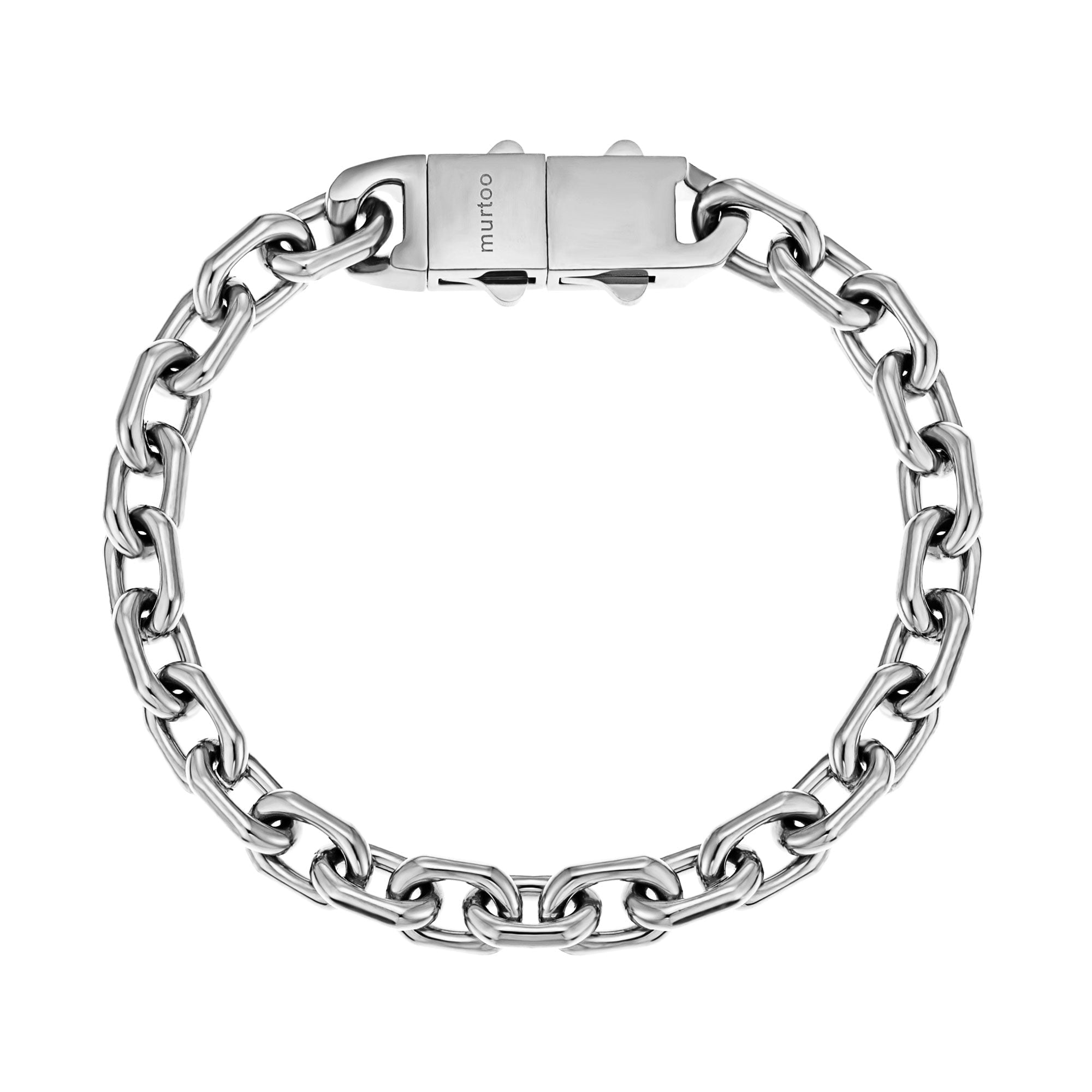 Murtoo Mens Bracelet for men 10mm steel bracelet
