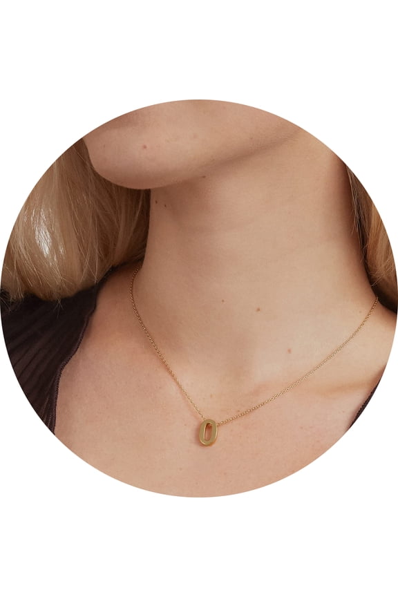 Minimalist Number Pendant Necklace Stainless Steel Jewelry Gold Silver Charm Numbers 0-10 Gift for Men Women