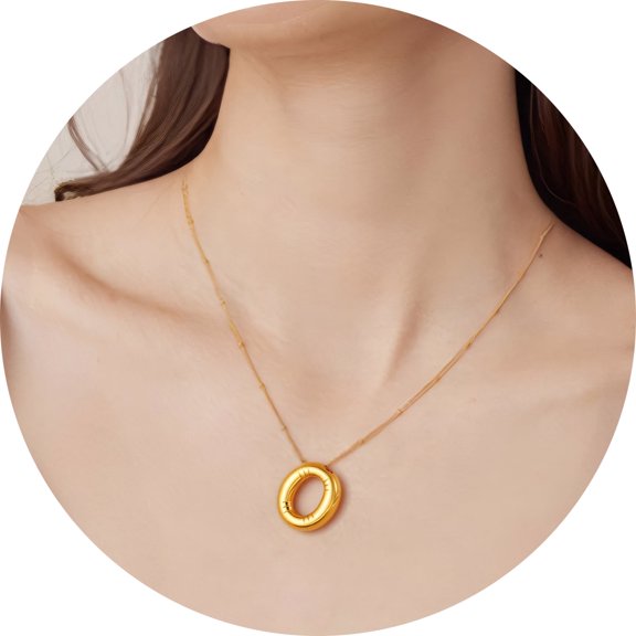 Murtoo balloon initial necklace for women 18 inch alphabet letter pendant chain A to Z jewelry