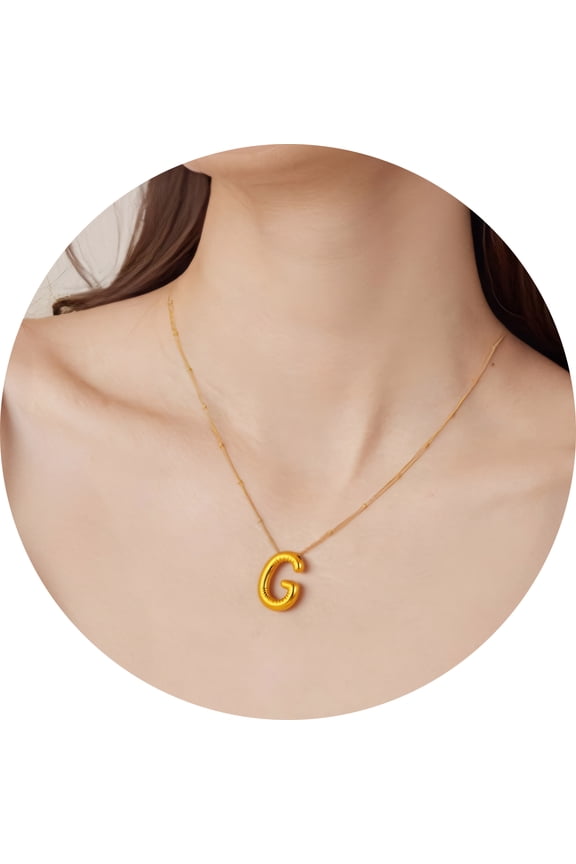 balloon initial necklace for women 18 inch alphabet letter pendant chain A to Z jewelry