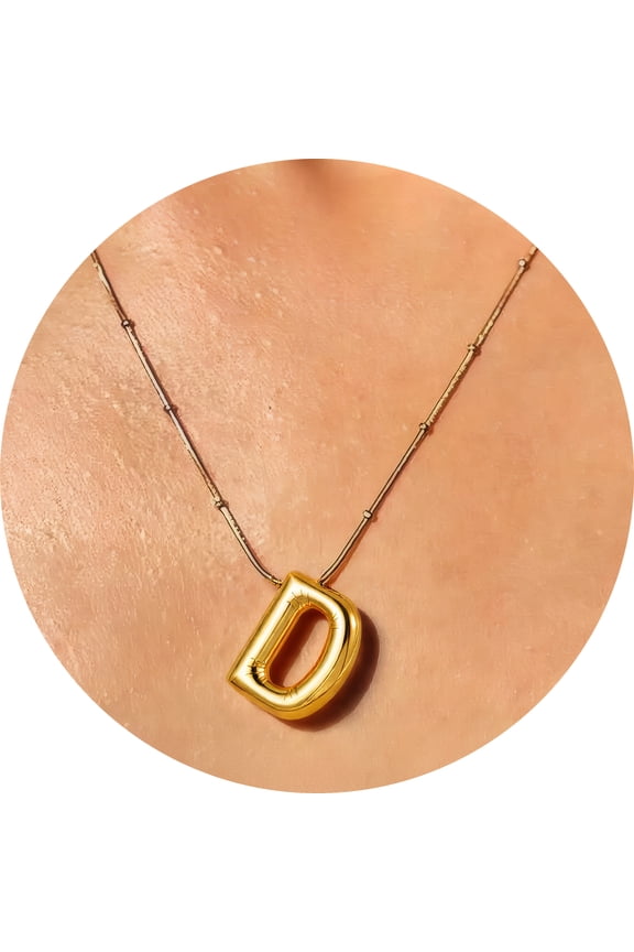 balloon initial necklace for women 18 inch alphabet letter pendant chain A to Z jewelry