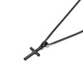 thumbnail image 1 of Murtoo stainless steel cross pendant necklace unisex adjustable curb chain, 1 of 10