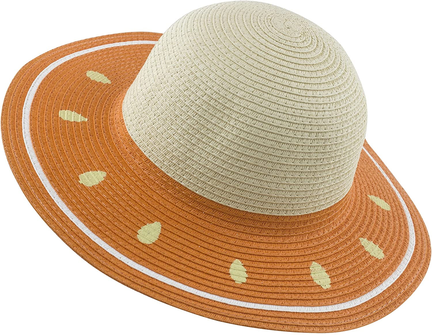 Muryobao Kids Girls Sun Straw Hat Wide Brim UPF 50 Summer Hats