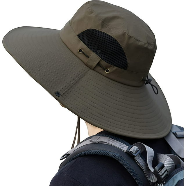 Muryobao Mens Sun Hat Summer Outdoor UPF50+ UV Protection Waterproof