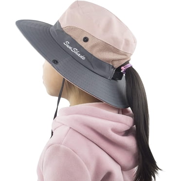 Muryobao Toddler Child Kids Girls Summer Sun Hat Wide Brim UV Protection Hats Floppy Bucket Cap For Beach Fishing Gardening Watermelon Red