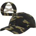 thumbnail image 1 of Muryobao Women Female Criss Cross Ponytail Baseball Cap Adjustable High Messy Bun Ponycap Trucker Hats Quick Drying Mesh Dad Hat for Outdoor Sports Travel Camo, 1 of 7