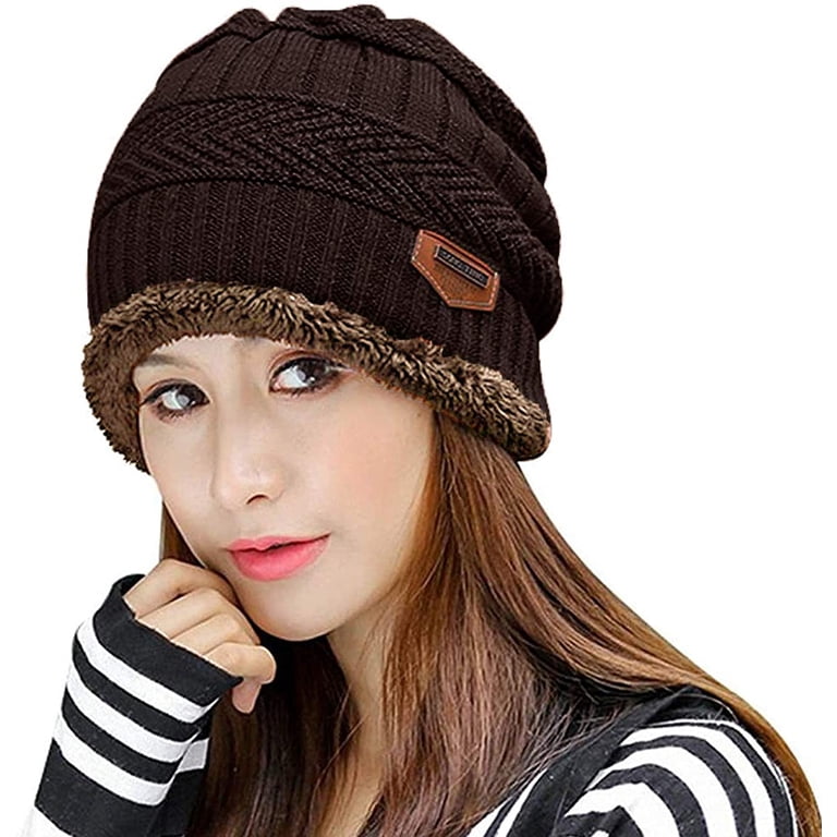 Muryobao Women Thick Warm Winter Beanie Hat Slouchy Skully  display picture 1