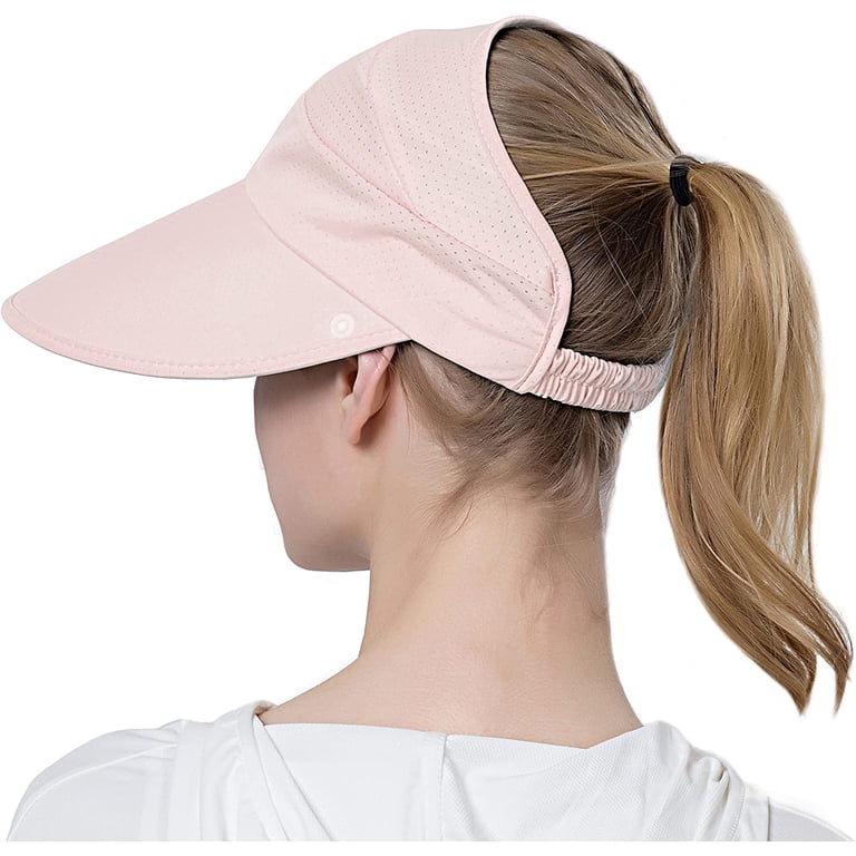 Wide Brim Sun Hat Visor Detachable Face Neck Cover UPF 50+ Ponytail Friendly LA CARRIE Women Sun Hats Detachable Wide Brim UV UPF 50+  main image 3