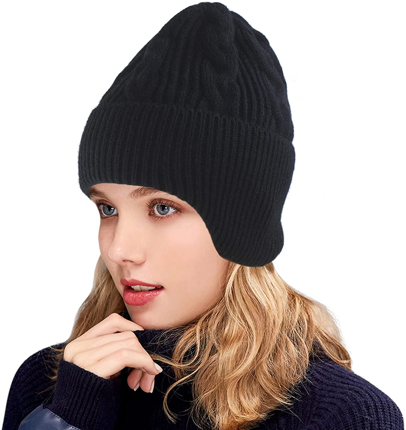 Muryobao Womens Winter Beanie Hat Slouchy Knit Hats Soft Warm Ski Skull