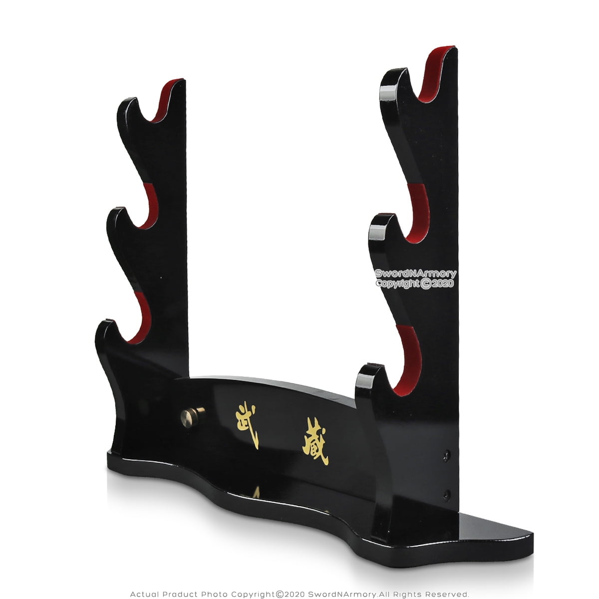 Musashi Multi Function Three Tier Tabletop Wall Mount Sword Stand Samurai Katana
