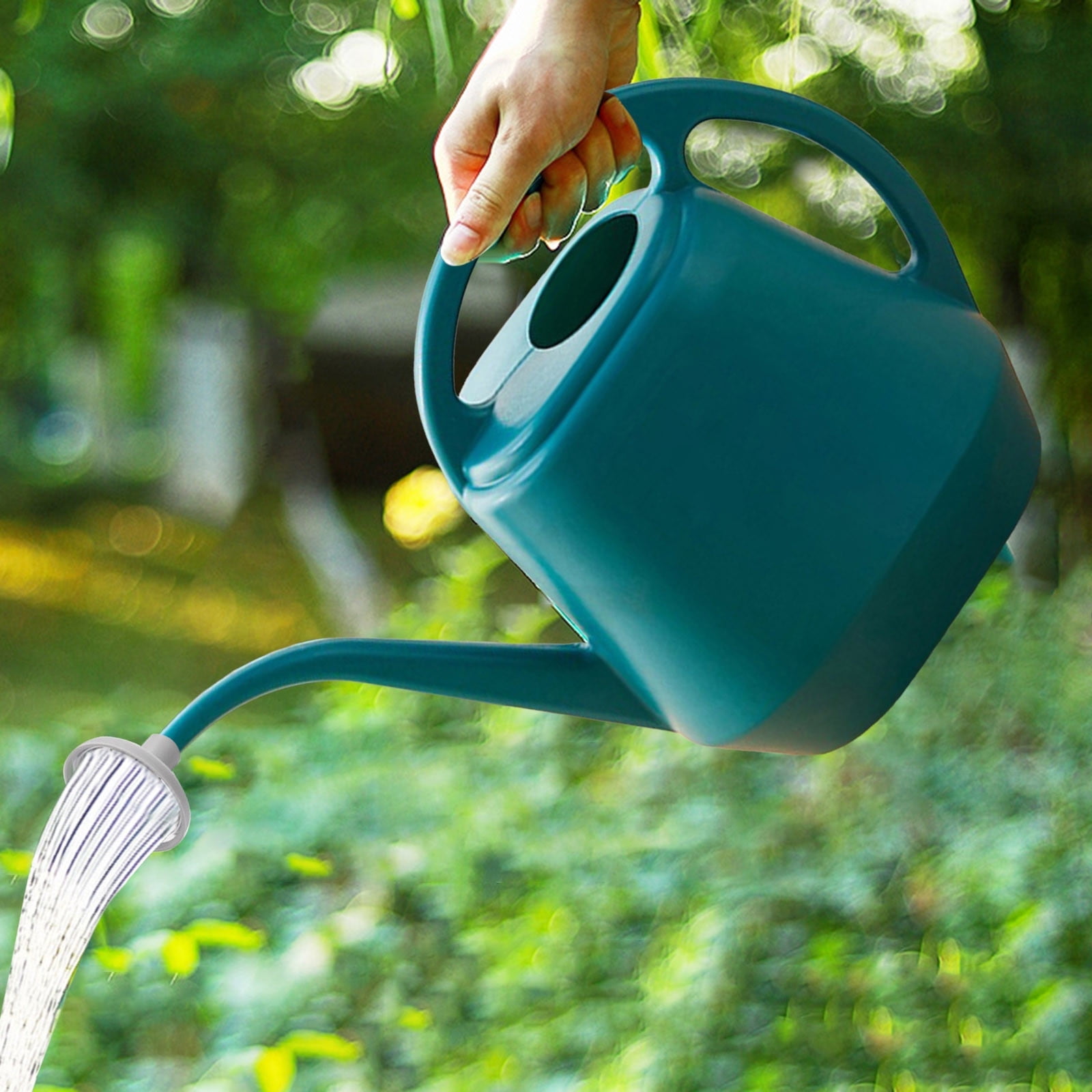 Musatteng 2-in-1 Detachable Shower & Watering Can System - 1 Gallon ABS Set with 5 Spray Modes, for Indoor/Outdoor Use (Floral Design)