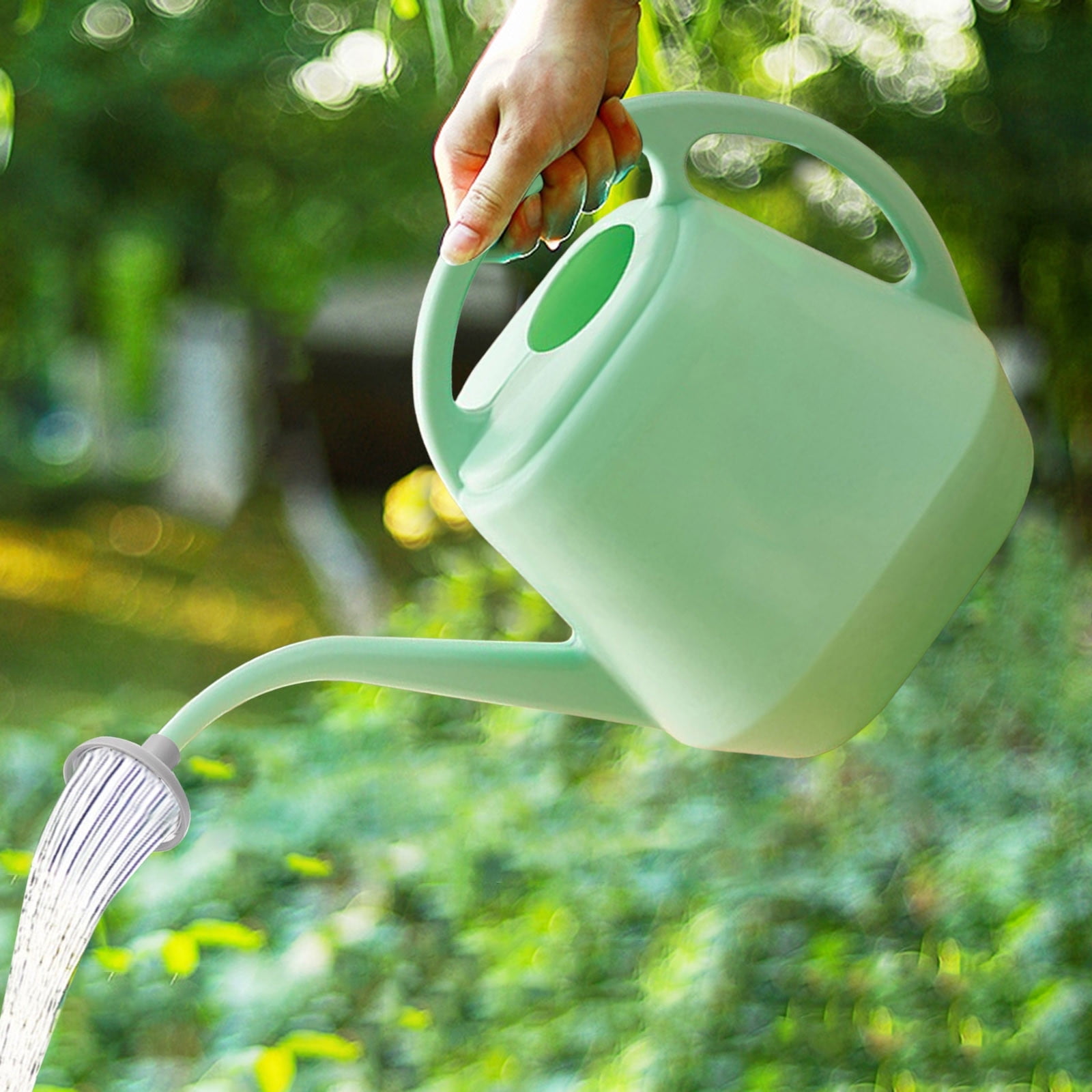 Musatteng 2-in-1 Detachable Shower & Watering Can System - 1 Gallon ABS Set with 5 Spray Modes, for Indoor/Outdoor Use (Floral Design)