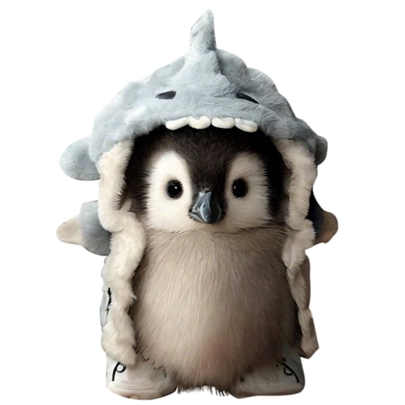 Musatteng Cartoon Penguin Plush Toy - Soft Stuffed Animal for Kids 3+, Cuddly Sensory Companion with Removable Scarf & Machine-Washable Design