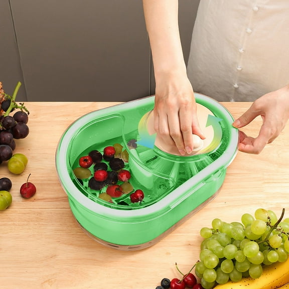 Musatteng Commercial-Grade Fruit & Vegetable Washer with 5L Stainless Steel Bowl - BPA-Free Produce Cleaner for Kitchen/Dehydrators, High-Efficiency Scrubbing System