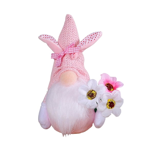 Musatteng Easter Bunny Plush Decor with Bow Tie - Soft Holiday Table Centerpiece for Kids 3+, Hypoallergenic Spring Home & Gift Basket Accent