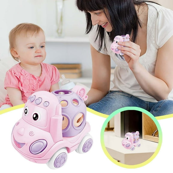 Musatteng Interactive Learning Car Toy - 2-in-1 Bath & Floor Playmat with Animal Puzzles, Non-Toxic Sensory Toy for Toddlers 2+ & Early Education