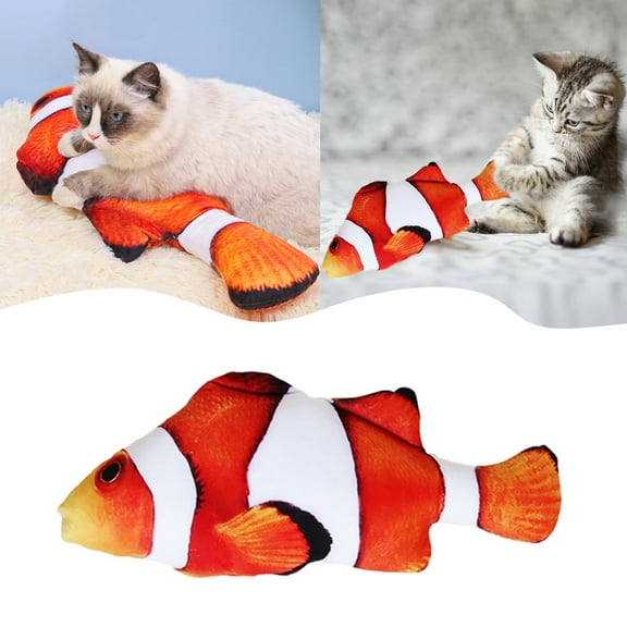Musatteng Interactive Moving Fish Cat Toy with Sound Effects - Realistic Flopping Action Pet & Toddler Play, Battery-Operated Plush for Kids Age 1+