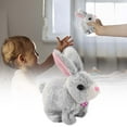 thumbnail image 1 of Musatteng Lifelike Interactive Bunny Plush Toy - Jumping Ears & Twitching Nose for Kids 3+, Holiday Gift with 2 Surprise Eggs & Nature Sounds, 1 of 7