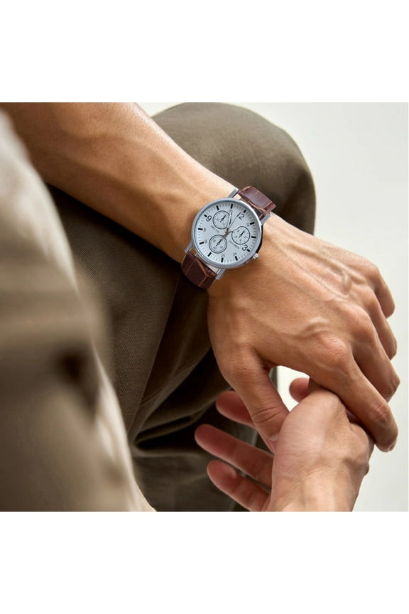 ？ Men's Quartz Watch With Blue Glass Stylish Leather Strap Watch For Him Band Watch for Teenager Womens Stainless Steel Watch College Football Women Dress Watch Style Watch Ga2100 1-a-1 for