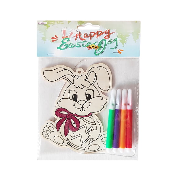 Musatteng Spring Craft Kit - Adjustable Wooden Art Station for Ages 3-12, Non-Toxic Painting Set with Stencils & Storage, Holiday DIY Decor Activity