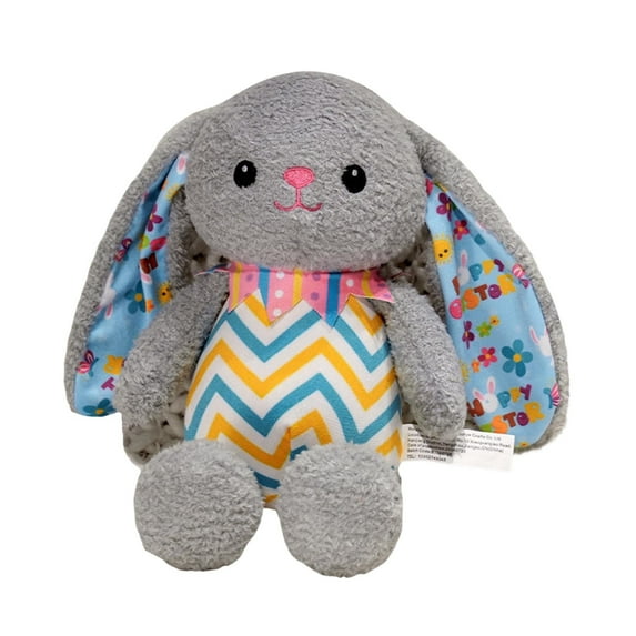Musatteng Striped Rabbit Plush Toy - Soft Stuffed Animal with Floppy Ears, Sensory Comfort Doll for Kids 3+ Years