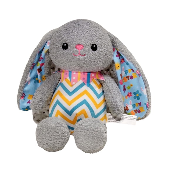 Musatteng Striped Rabbit Plush Toy - Soft Stuffed Animal with Floppy Ears, Sensory Comfort Doll for Kids 3+ Years