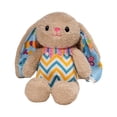 thumbnail image 1 of Musatteng Striped Rabbit Plush Toy - Soft Stuffed Animal with Floppy Ears, Sensory Comfort Doll for Kids 3+ Years, 1 of 7
