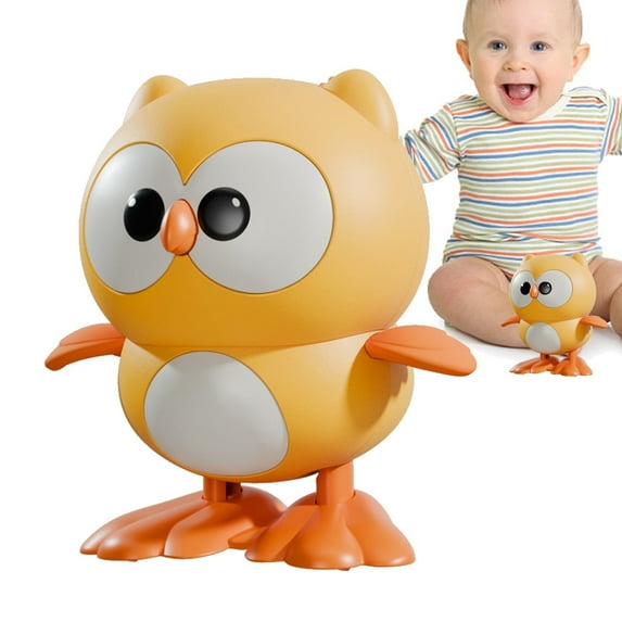 Musatteng Wind-Up Jumping Owl Toy - Mechanical Animal Motion Toy for Kids 3+ Years, Durable Clockwork Educational Toy for Indoor/Outdoor Play, Preschool Sensory Learning Tool