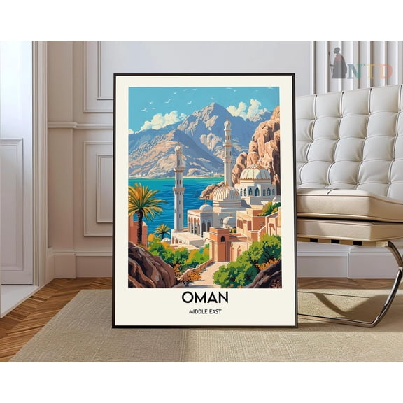 Muscat Oman Coastal City Poster, Unframed Paper Poster 8x10in