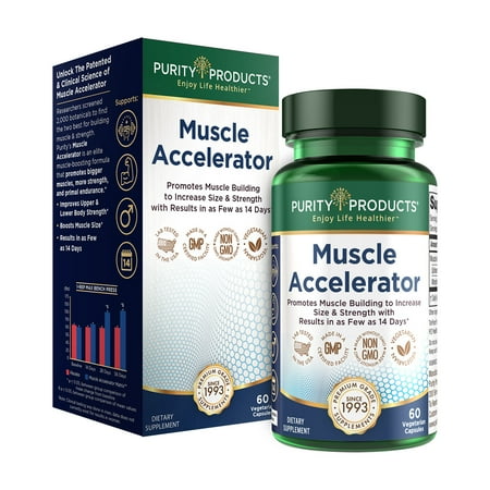 Muscle Accelerator by Purity Products - 650 mg RipFactor Patented & Clinically Tested Muscle Accelerator Blend of Ayurvedic Herbal Extracts Promotes Strength, Endurance + Muscle Growth - 60 Veg Caps price history and forecast - Purity Products 4570