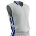 thumbnail image 1 of Muscle Basketball Jersey, Adult 2X-Large, White with Royal Highlights, 1 of 2