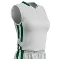 thumbnail image 1 of Muscle Basketball Jersey, Women's Small, White with Forest Green Highlights, 1 of 2