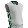 thumbnail image 1 of Muscle Basketball Jersey, Youth Small, White with Forest Green Highlights, 1 of 2