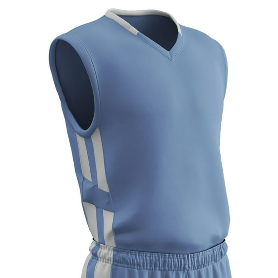 Muscle Basketball Jersey, Youth X-Large, Light Blue with White Highlights