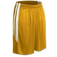 thumbnail image 1 of Muscle Basketball Shorts, Men's 2X-Large, Gold with White Stripes, 1 of 2
